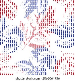 Floral seamless pattern with striped textures for fashion textiles and graphics