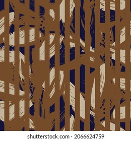 Floral seamless pattern with striped textures for fashion textiles and graphics