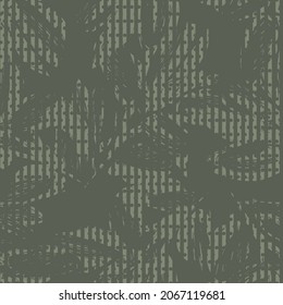 Floral seamless pattern with striped textures for fashion textiles and graphics
