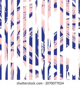 Floral seamless pattern with striped textures for fashion textiles and graphics