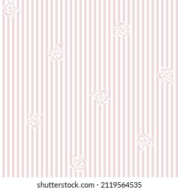 Floral seamless pattern with striped textures for fashion textiles and graphics
