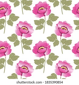Floral seamless pattern. Stylish print of roses for textile design and decor in vector