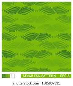 Floral seamless pattern. Stylized abstract palm leaves ornament. Flat vector texture design. Geometric linear leafs.