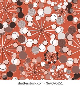 Floral seamless pattern. Stylized dandelions pattern. Ethnic decorative elements for print and cloth, fabrics and canvas texture or any other kind of design. Vintage style.  