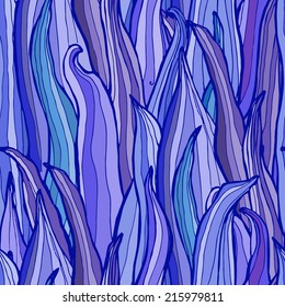 Floral seamless pattern. Pattern of stylized grass. Abstract pattern of grass in violet. 