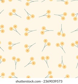 Floral seamless pattern. Suitable for backgrounds, wallpapers, fabrics, textiles, wrapping papers, printed materials, and many more.