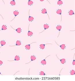 Floral seamless pattern. Suitable for backgrounds, wallpapers, fabrics, textiles, wrapping papers, printed materials, and many more.