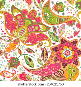 Floral seamless pattern. Summer background