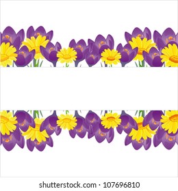 Floral seamless pattern with sunflower - vector