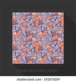 Floral seamless pattern in text frame