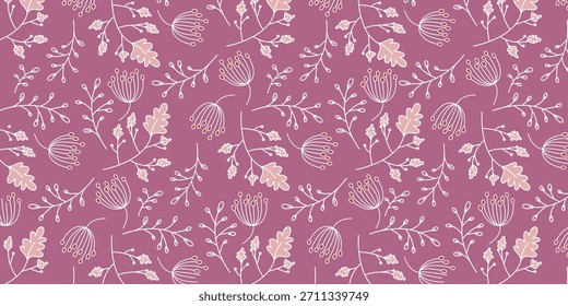 Patrón floral sin costuras, patrón textil, impresión de tela, patrón botánico floral sin costuras, ilustración de flores de Vector, diseño para la moda, tela, textil, Fondo de pantalla, cubierta y envoltura.