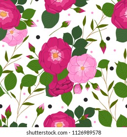 Floral seamless pattern for textile, print, wallpaper. Spring summer background.