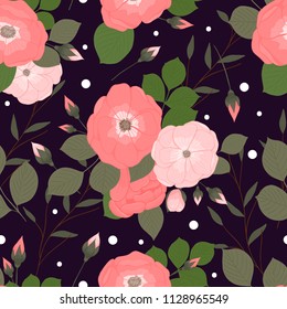 Floral seamless pattern for textile, print, wallpaper. Spring summer background.