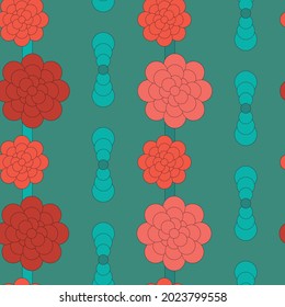 floral seamless pattern, textile print and flowers