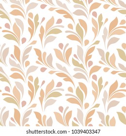 Floral seamless pattern for textile, wallpapers, wrapping, paper. Soft nature ornament.