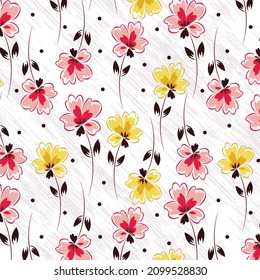 Floral seamless Pattern for textile,cotton fabric, covers, wallpapers, print, gift wrap and scrapbooking