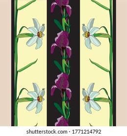Floral seamless pattern; for textiles, wallpaper, decor.