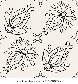 floral seamless pattern. texture can be used for all type textures, wallpaper, web page background. eps10 format vector illustration