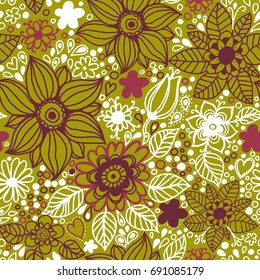 Floral seamless pattern. Seamless texture with flowers.