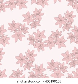 Floral seamless pattern. Floral seamless texture with leaves. Vector illustration