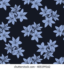 Floral seamless pattern. Floral seamless texture with leaves. Vector illustration