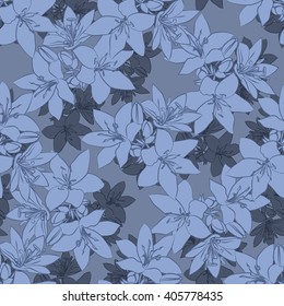Floral seamless pattern. Floral seamless texture with leaves. Vector illustration