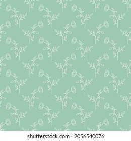 Floral seamless pattern for textures, textiles and simple backgrounds. Flat style.
