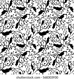 Floral seamless pattern. This pattern can be used for wallpaper, pattern fills, web page background, surface textures. Vector illustration