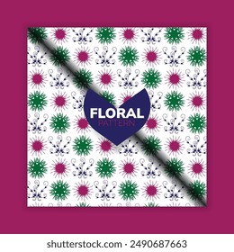 Blumiges, nahtloses Muster, Dies ist ein Muster Design Einzigartiges, einfaches farbenfrohes Design