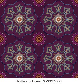 floral Seamless Pattern Traditional Ornament Heritage