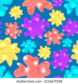 Nahtloses Muster ohne Blumen. Trendy Textur Design für Gewebe, Textilien, Tapeten, Umhüllung. Vektorgrafik