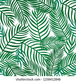 Floral seamless pattern tropical leaves, Fashion, interior, wrapping consept. Vector illustration