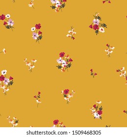 Floral Seamless Pattern for Tshirt Graphic Vector Print