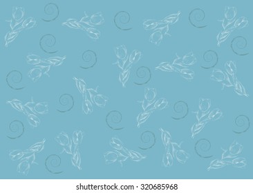 Floral seamless pattern with tulips