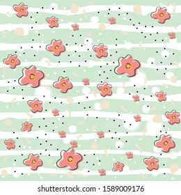 Floral Seamless Pattern. Unique Delicate Design. Vector Illustration.