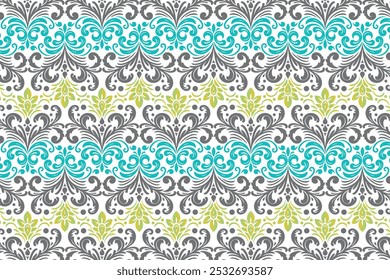 Floral Seamless Pattern with Unique Motifs and Natural Elements Ideal for Textile Design Fashion Vintage Wallpaper and Fabric Applications