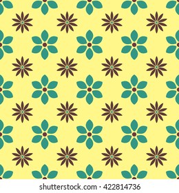 Floral seamless pattern of various bud, vector illustration.