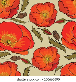 Floral seamless pattern in vector