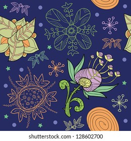 Floral seamless pattern. vector.