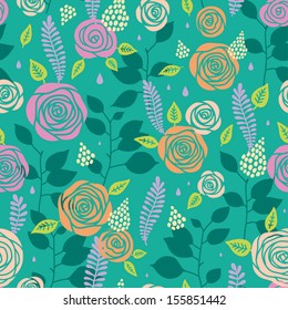 Floral seamless pattern in vector.