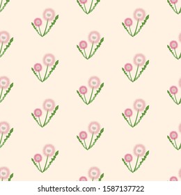 The floral seamless pattern vector.