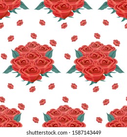 The floral seamless pattern vector.