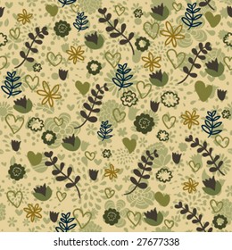 floral seamless pattern in vector
