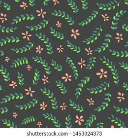 Floral seamless pattern. Vector abstract illustration. Endless background.