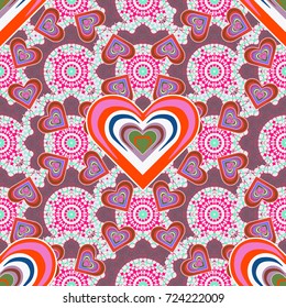 Floral seamless pattern. Vector abstract flowers. Floral card. Purple, pink and blue spring flowers. Greeting card. Wedding invitation template. Floral wall art painting for home.