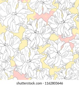 Floral seamless pattern. Vector background with flowers.