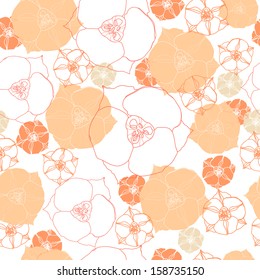 Floral seamless pattern. Vector background with flowers.