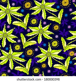 Floral seamless pattern. Vector background with flowers.