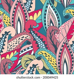 Floral seamless pattern. Vector background.