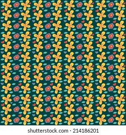 Floral seamless pattern, vector background.